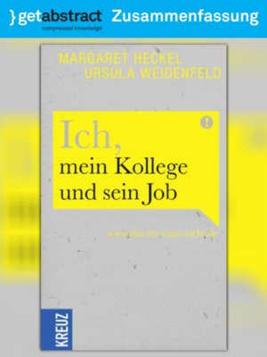cover image of Ich, mein Kollege und sein Job (Zusammenfassung)